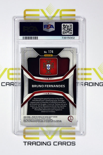 2022 Panini Prizm FIFA Road to World Cup #174 - Bruno Fernandes - PSA 10