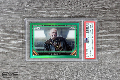 2022 Topps Star Wars Chrome The Mandalorian #S1-3 The Client Green /50 - PSA 10