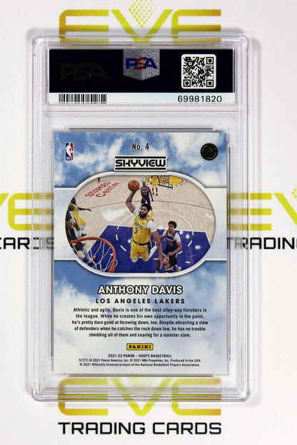 Graded Basketball Card - #4 2021 Panini NBA Hoops Skyview Anthony Davis - PSA 10