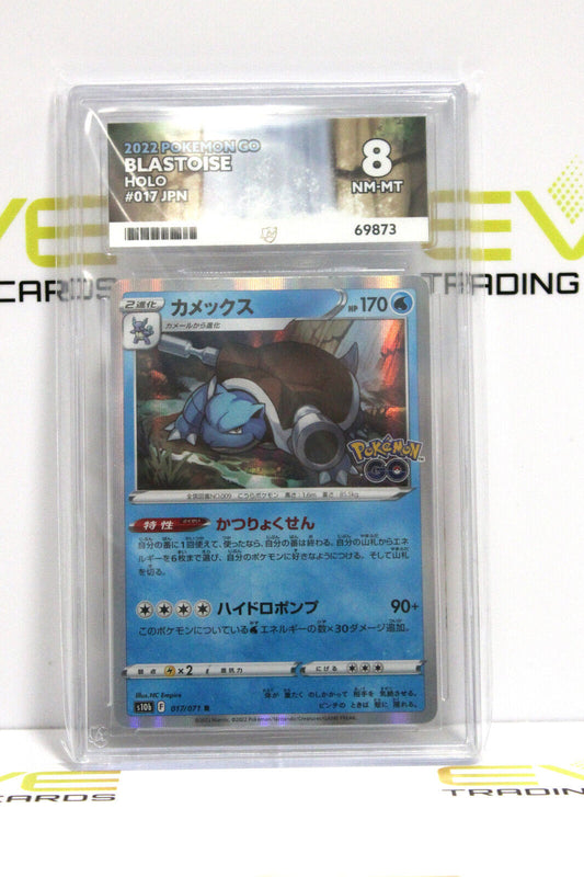 Graded Pokémon Card - #017/071 2022 Blastoise Pokemon Go Holo Japanese - Ace 8