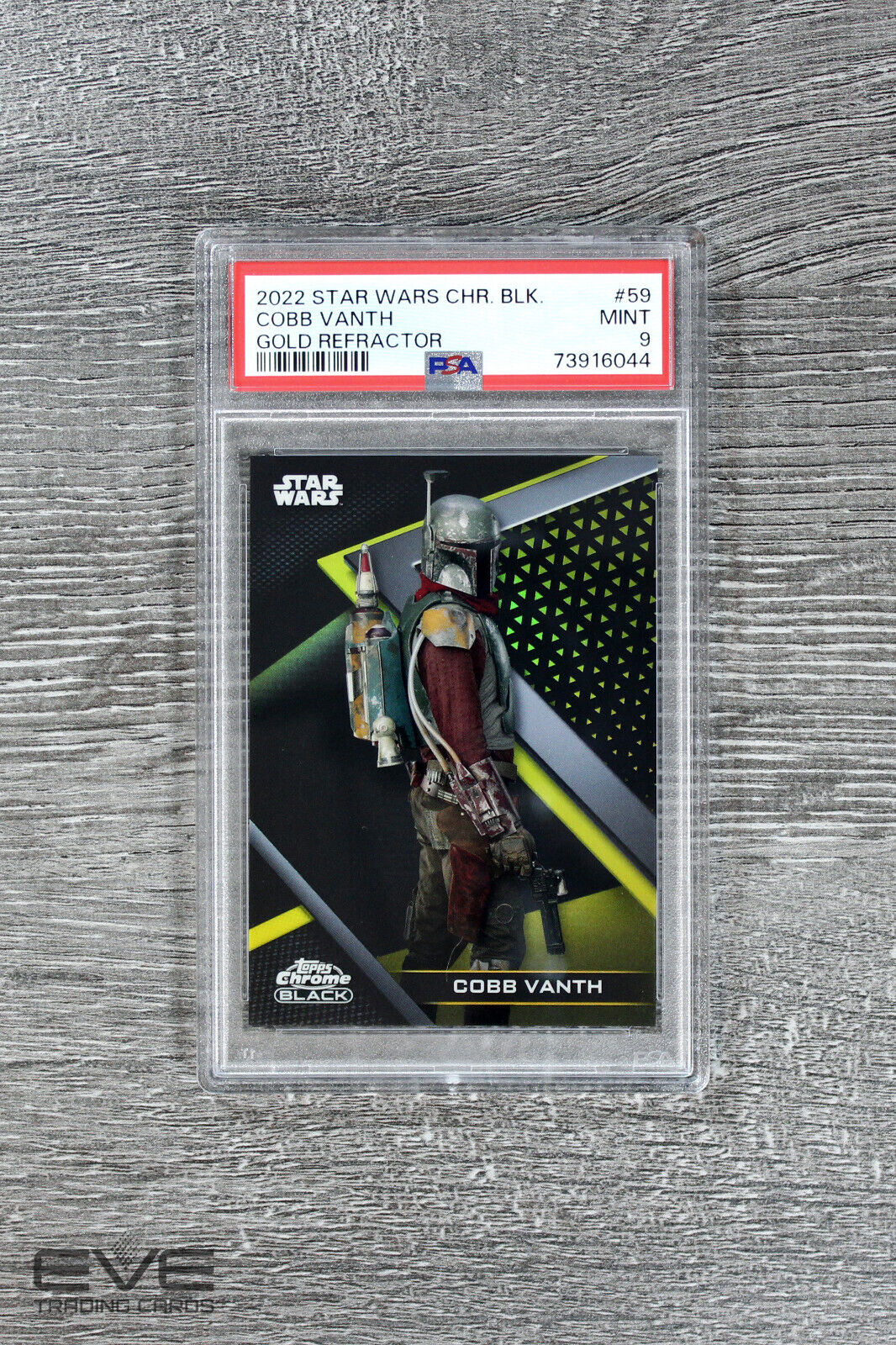 2022 Topps Star Wars Chrome Black #59 Cobb Vanth Gold Refractor /50 - PSA 9