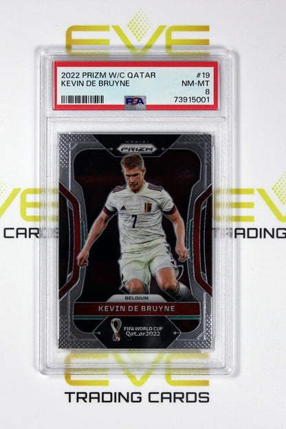 2022 Panini Prizm FIFA Road to World Cup #19 - Kevin De Bruyne - PSA 8