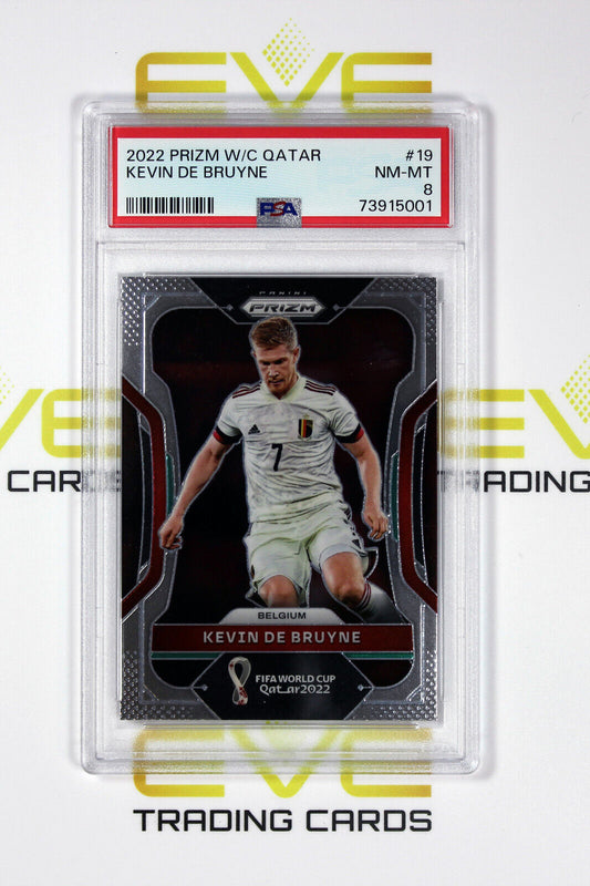 2022 Panini Prizm FIFA Road to World Cup #19 - Kevin De Bruyne - PSA 8