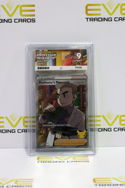 Graded Pokemon Card 024/025 2021 Celebrations Professor's Research FA - Ace 9