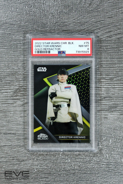 2022 Topps Star Wars Chrome Black #75 Director Krennic Gold Refractor /50 -PSA 8