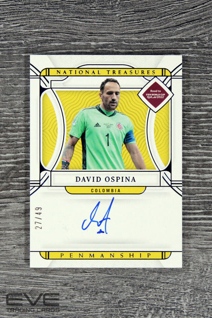 2022 Panini National Treasures FIFA World Cup #P-DO David Ospina Auto /49 - NM/M