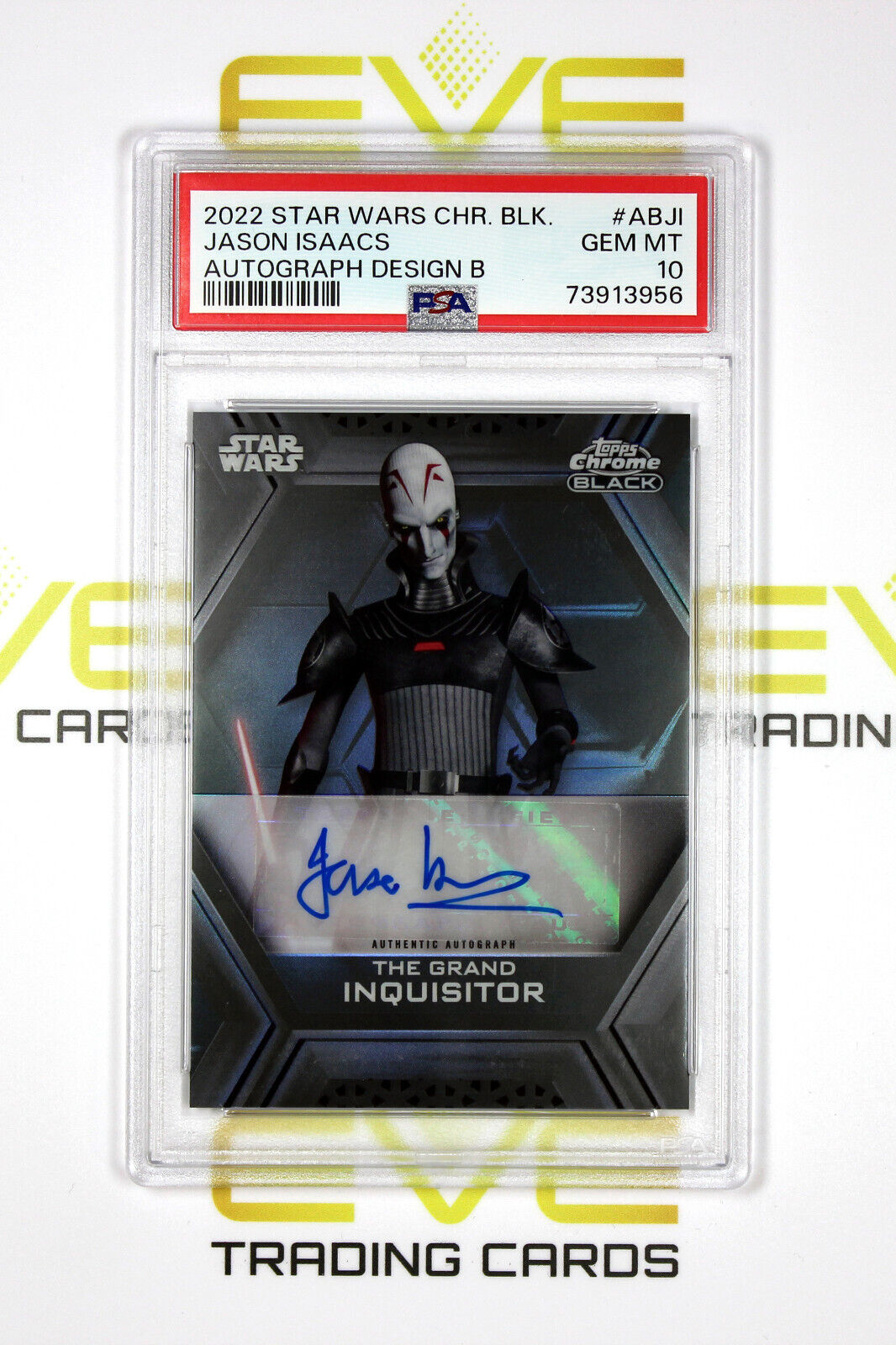 Topps Chrome Black Star Wars #AB-JI Jason Isaacs as The Grand Inquisitor -PSA 10