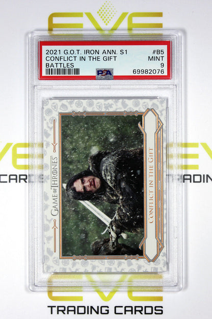 Graded Game of Thrones Card - #B5 2021 Conflict in The Gift - Battles - PSA 9
