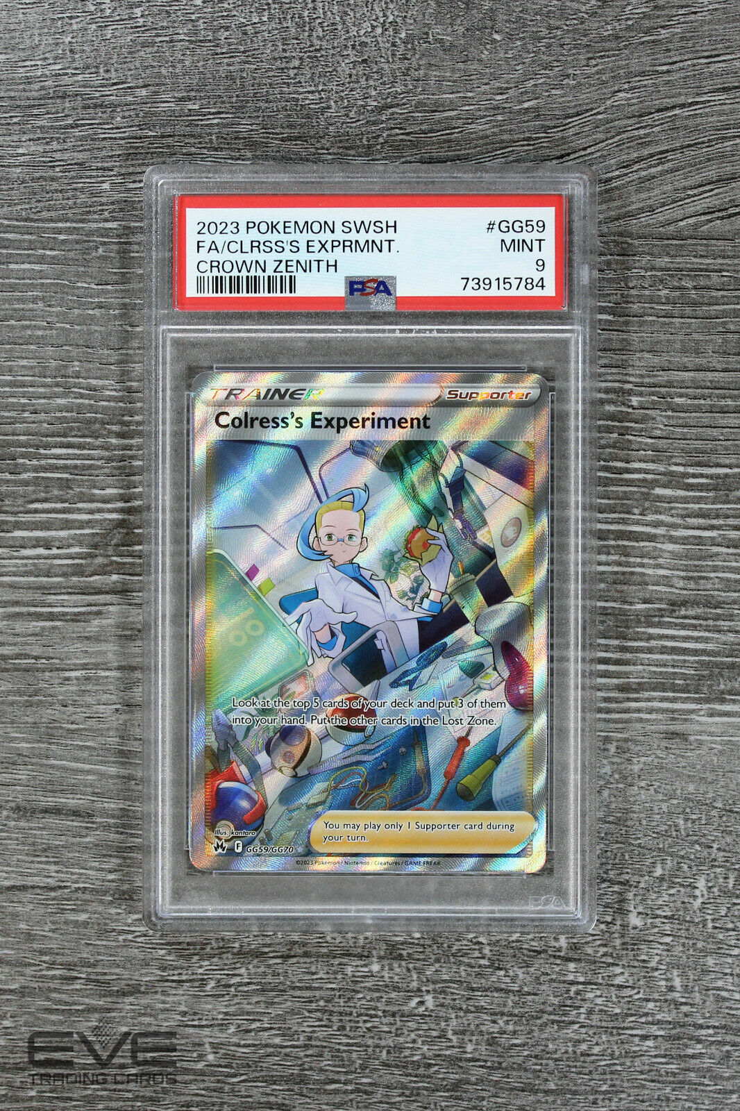 Pokemon Card - #GG59/GG70 2023 Colress's Experiment Crown Zenith Full Art PSA 9