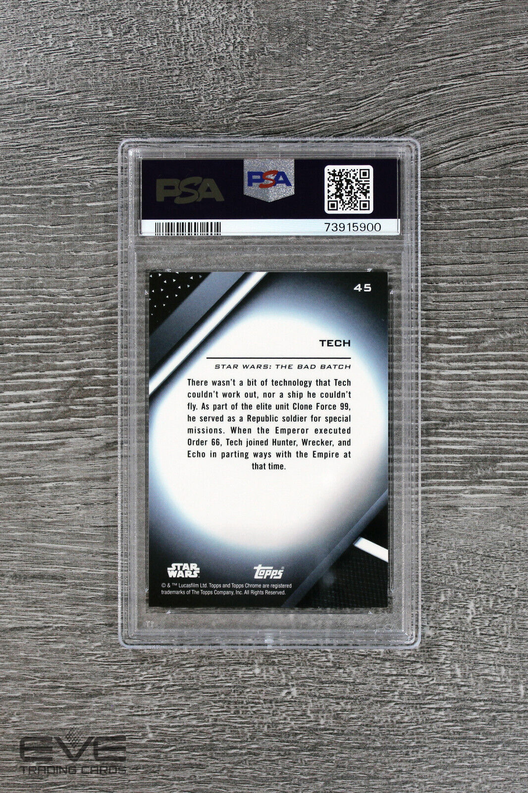 2022 Topps Star Wars Chrome Black #45 Tech Base Card - PSA 10