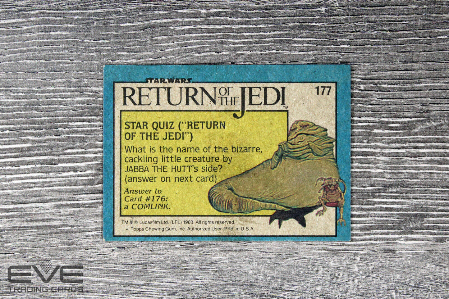 1983 Topps Vintage Star Wars Return of the Jedi S2 Card #177 Confronting Destiny