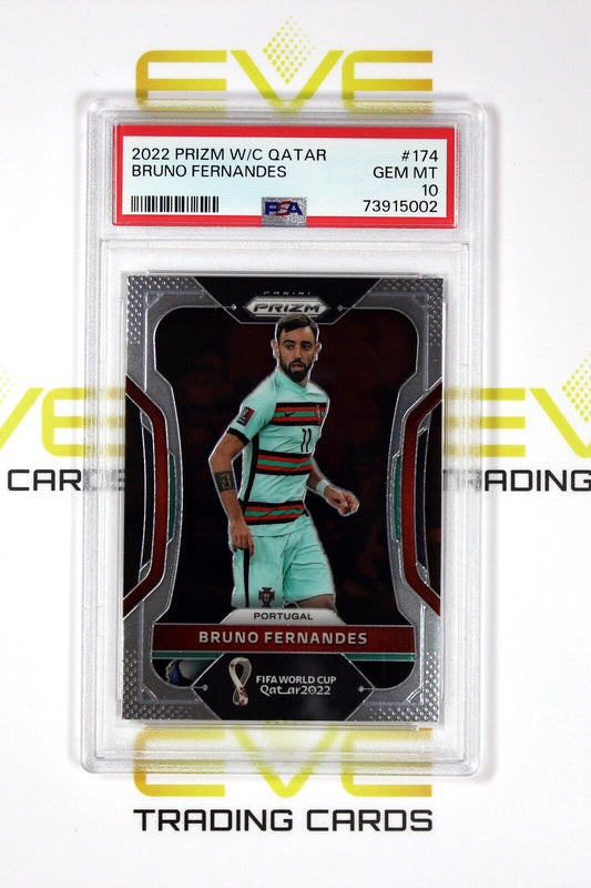 2022 Panini Prizm FIFA Road to World Cup #174 - Bruno Fernandes - PSA 10