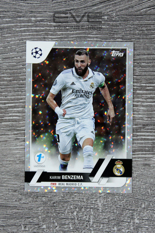 2022-23 Topps UEFA Club Competitions 1st Edition #14 Karim Benzema Icy Foil