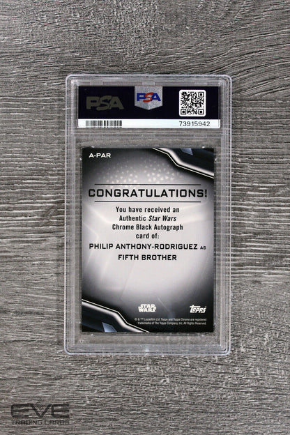 2022 Topps Star Wars Chrome Black #A-PAR Philip Anthony-Rodriguez Auto - PSA 10