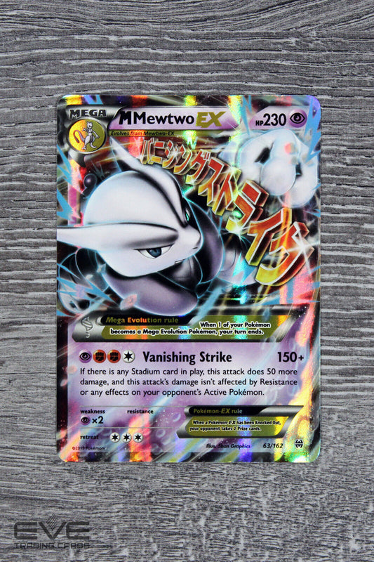 Raw Pokemon Card - #63/162 M Mewtwo EX BREAKthrough Half Art - NM/M