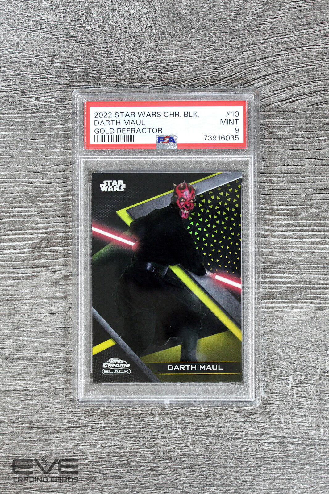 2022 Topps Star Wars Chrome Black #10 Darth Maul Gold Refractor /50 - PSA 9