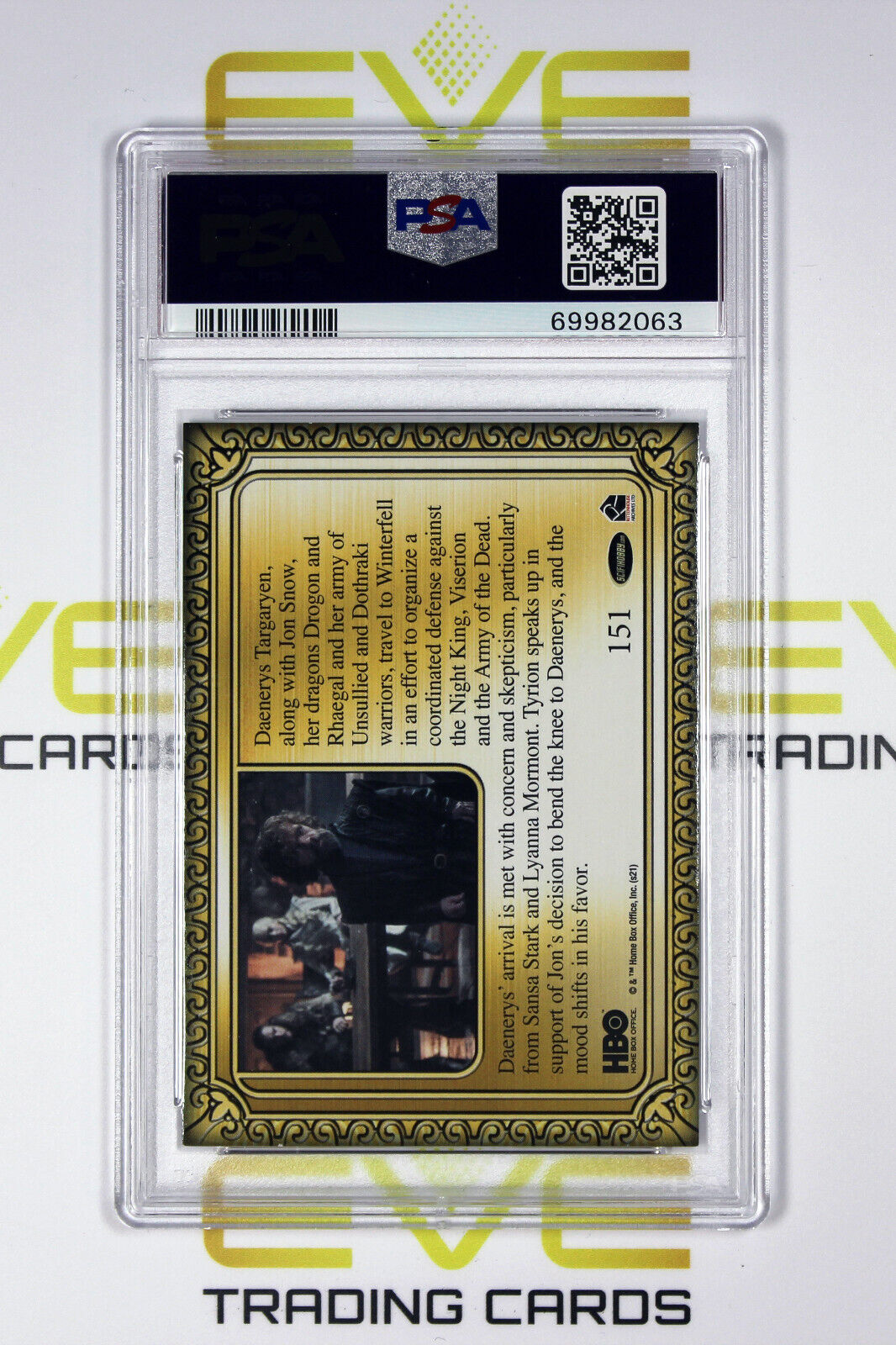 Graded Game of Thrones Card - #151 2021 Daenerys Arrives At Winterfell - PSA 9