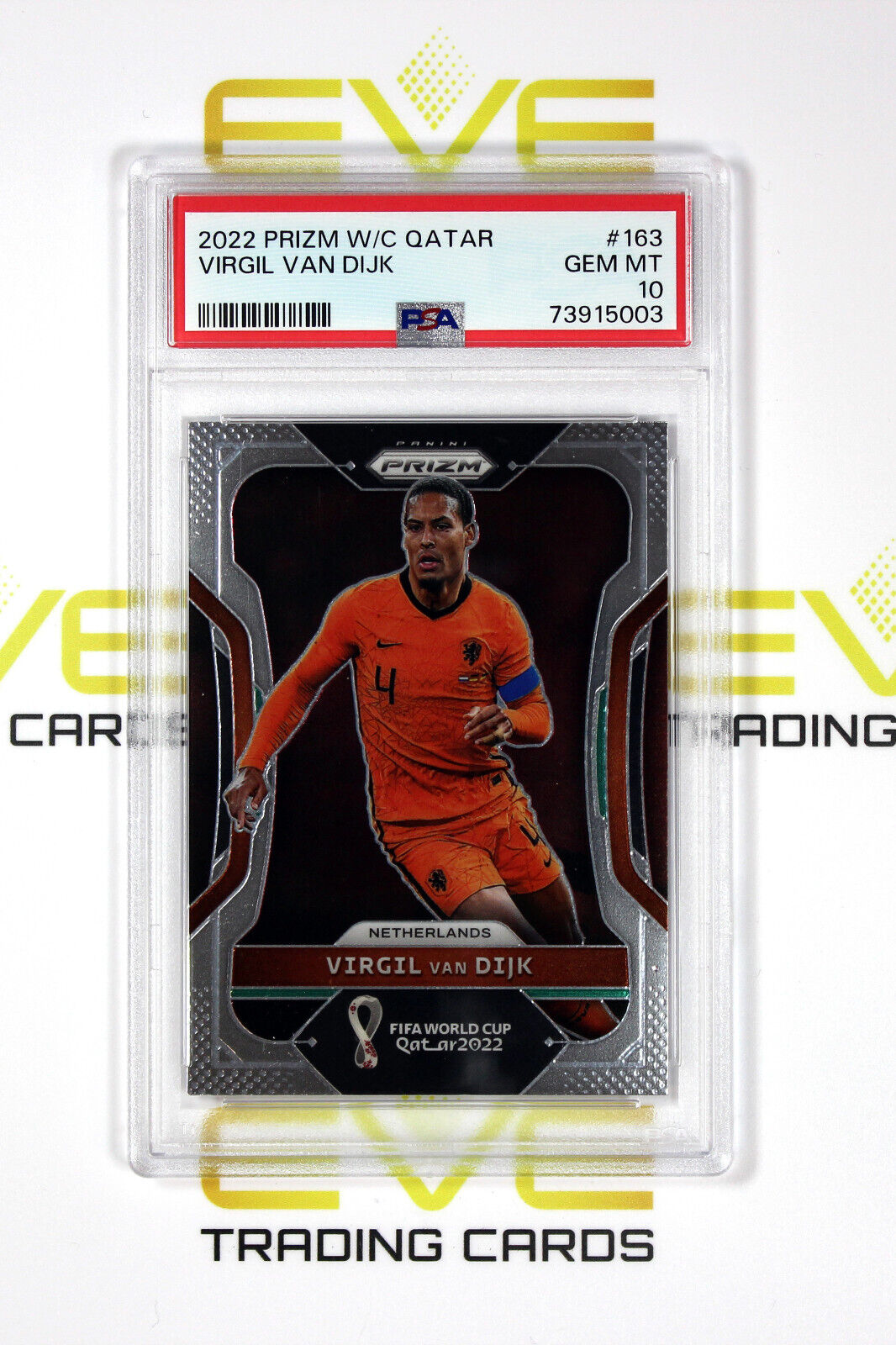 2022 Panini Prizm FIFA Road to World Cup #163 - Virgil Van Dijk - PSA 10