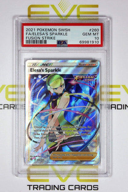 Graded Pokemon Card - #260/264 2021 Elesa's Sparkle Fusion Strike - PSA 10