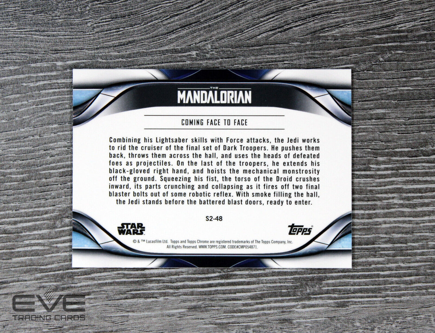 2022 Topps Chrome Star Wars The Mandalorian #S2-48 Coming Face To Face NM/M