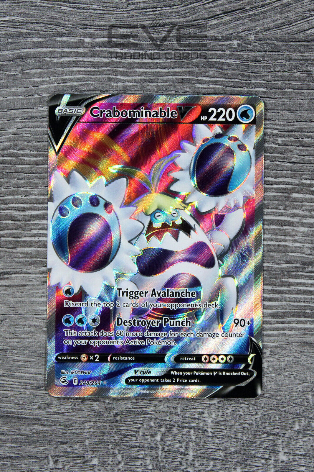 Raw Pokemon Card - #248/264 Crabominable V Fusion Strike Full Art - NM/M