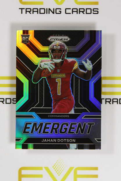 Panini Prizm NFL American Football Card - #E-10 2022 Jahan Dotson Emergent