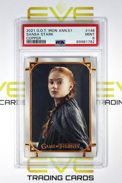 Graded Game of Thrones Card - #148 2021 Sansa Stark - Copper /199 - PSA 9