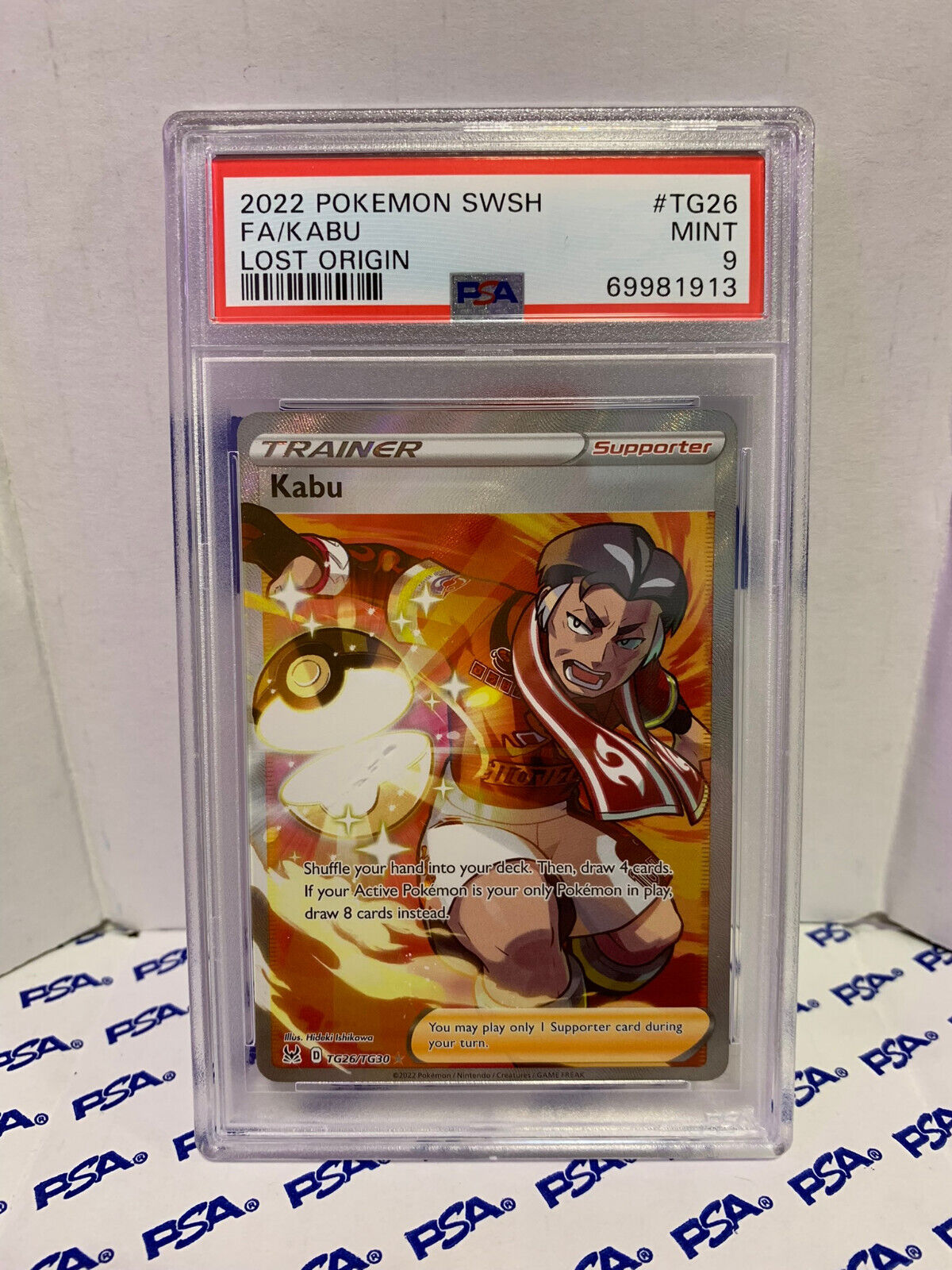 Graded Pokemon Card - TG26/TG30 2022 SWSH FA/Kabu Lost Origin - PSA 9