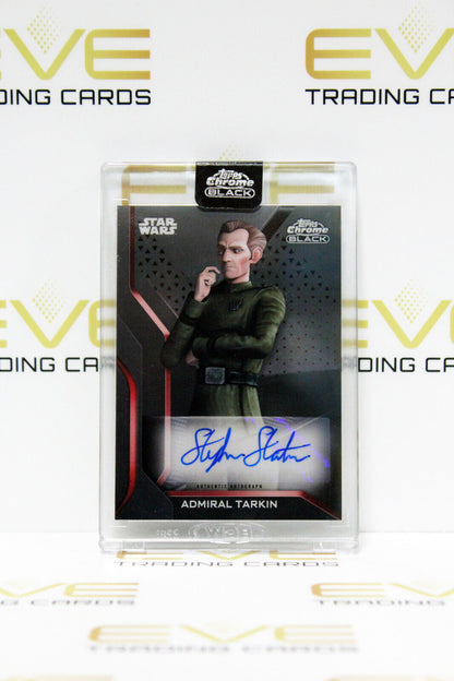 Topps Chrome Black Star Wars Stephen Stanton/Admiral Tarkin Auto Slabbed Card