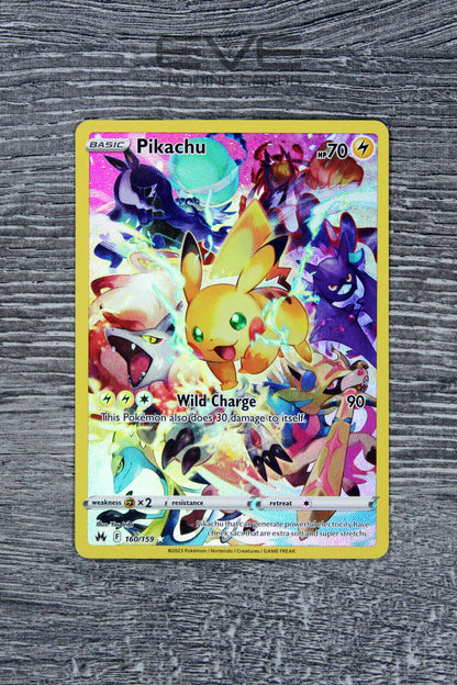 Raw Pokemon Card - #160/159 Pikachu Crown Zenith Holo Secret Rare Full Art -NM/M