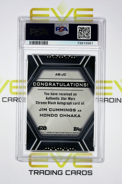 Topps Chrome Black Star Wars #AB-JC Jim Cummings as Hondo Ohnaka Design B PSA 10