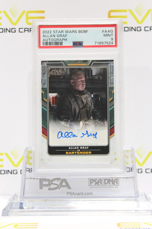 2022 Topps Star Wars Book of Boba Fett Card Allan Graf #A-AG Auto - PSA 9