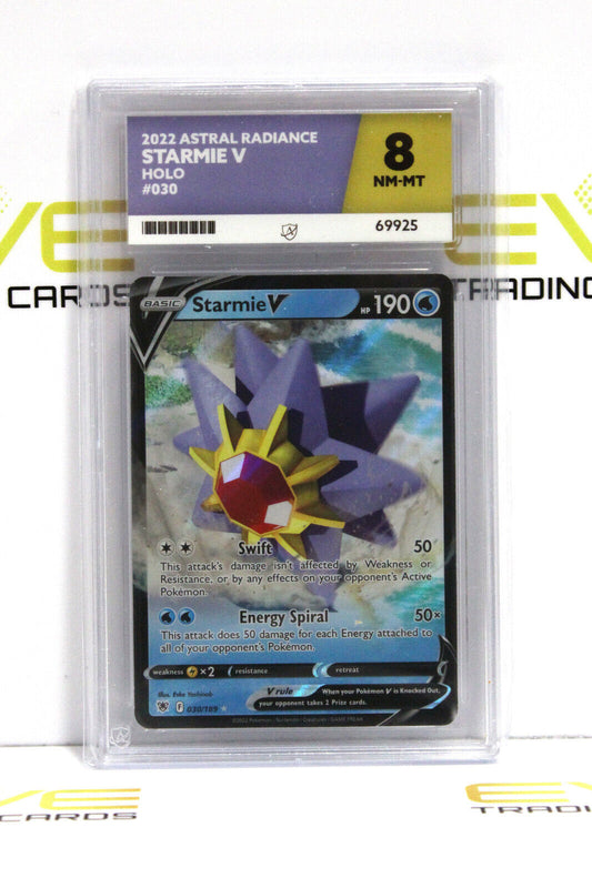 Graded Pokémon Card - #030/189 2022 Starmie V Astral Radiance Holo - Ace 8