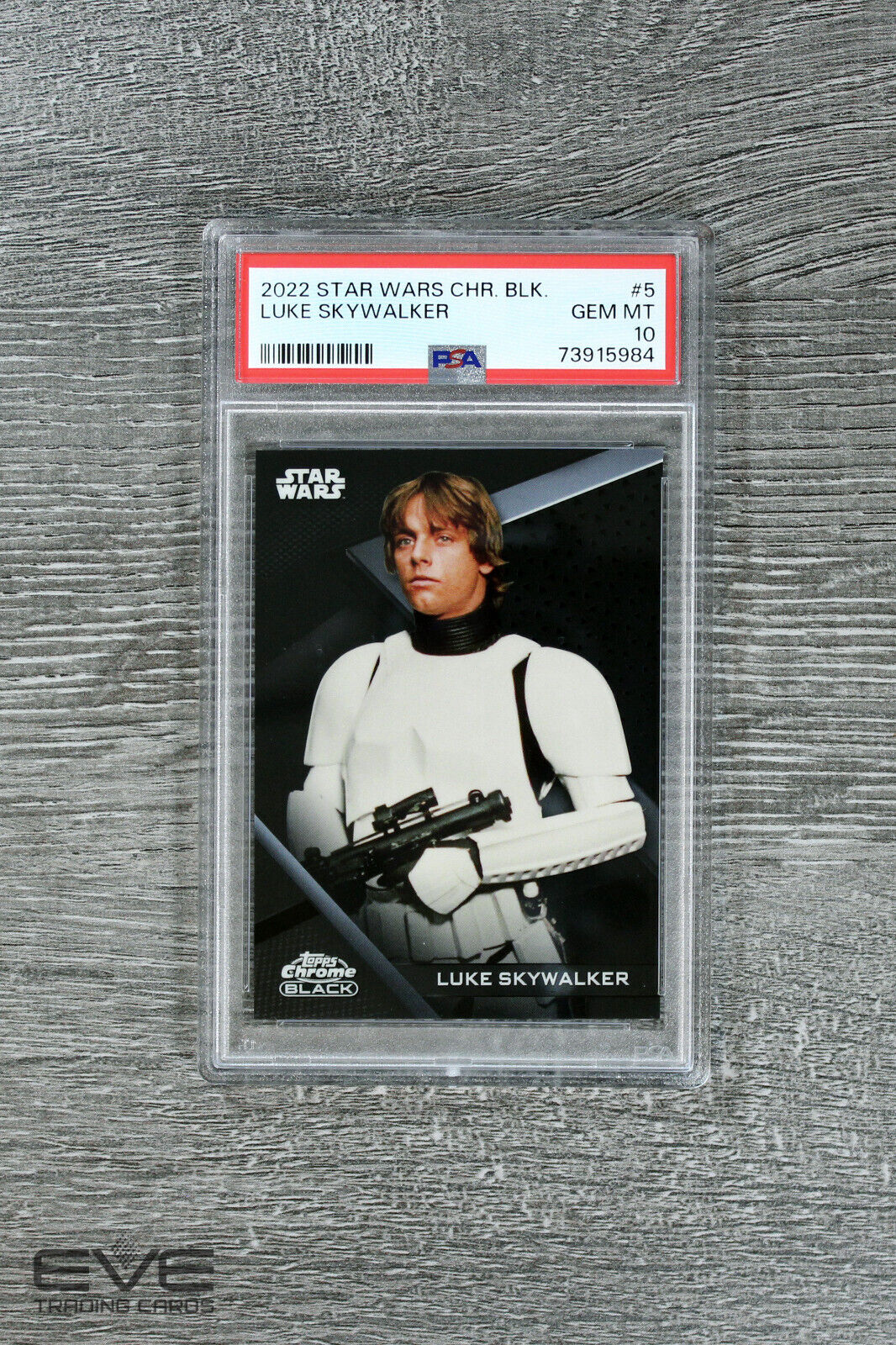 2022 Topps Star Wars Chrome Black #5 Luke Skywalker Base Card - PSA 10