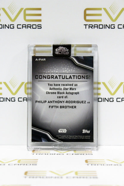 Topps Chrome Black Star Wars Philip Anthony-Rodgriguez/Fifth Brother Auto Card