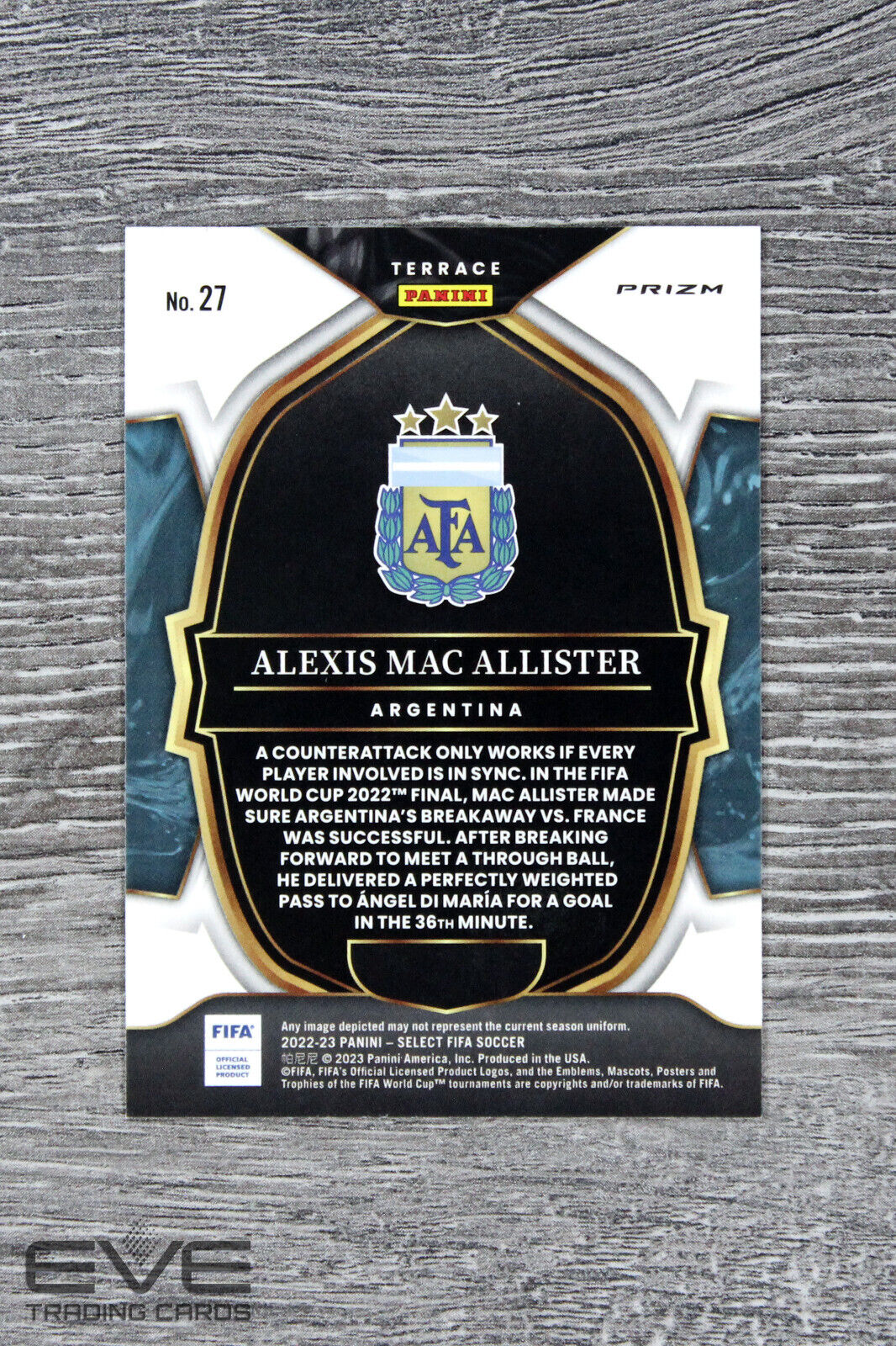 2023 Panini Select FIFA Soccer Card #27 Alexis Mac Allister Silver Prizm - NM/M