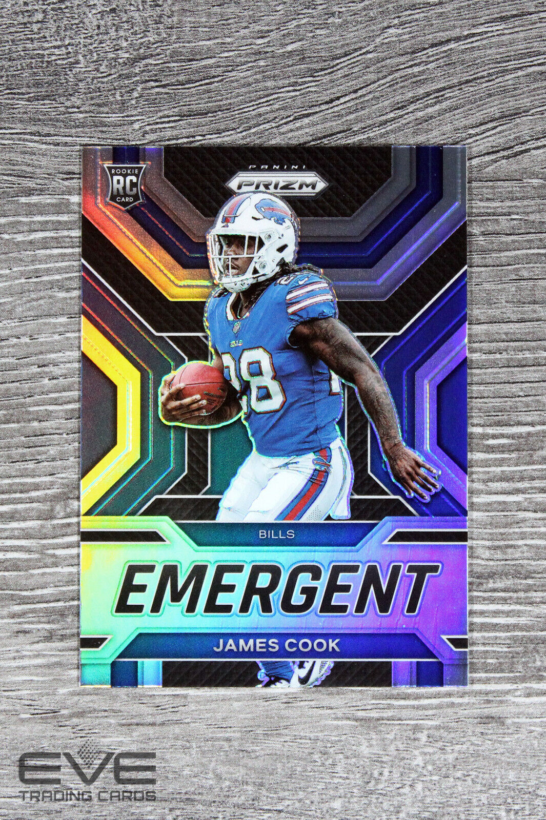2022 Panini Prizm Football NFL Card #E-13 James Cook Emergent Silver Rookie NM/M
