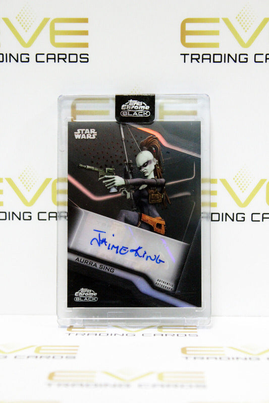 Topps Chrome Black Star Wars Jaime King as Aurra Sing Autographed Slabbed Card