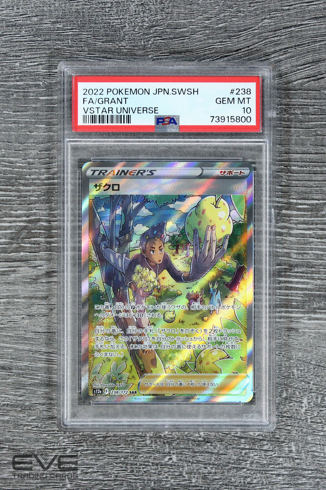 Pokemon Card #238/172 SAR 2022 Grant VStar Universe s12a Full Art Japan - PSA 10