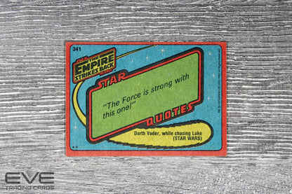 1980 Topps Vintage Star Wars Empire Strikes Back S3 Card #341 Tauntaun
