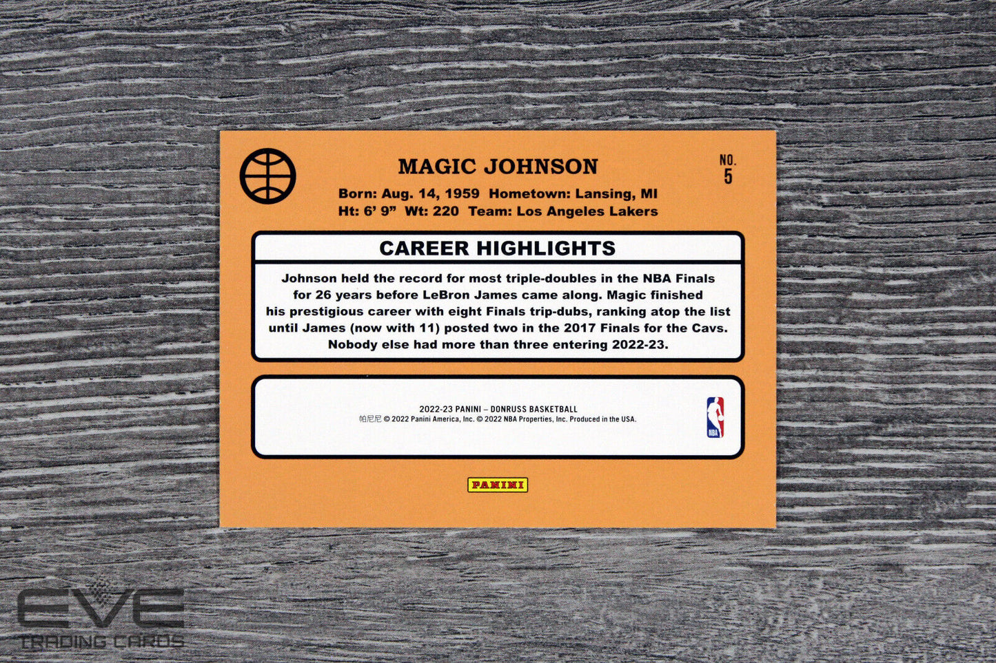 2022-23 Panini Donruss Basketball Card #5 Magic Johnson - NM/M