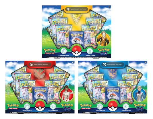 Pokemon GO Special Collection Set - Team Valor/Mystic/Instinct - One Box of Each