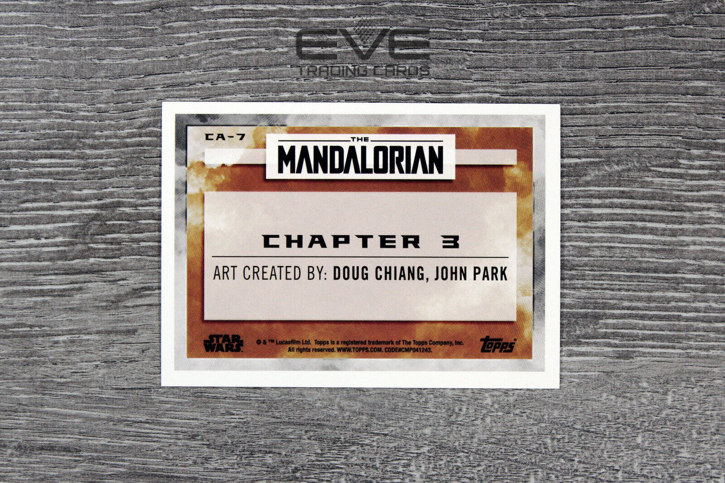 2020 Topps Star Wars The Mandalorian Card #CA-7 Concept Art "Chapter 3"