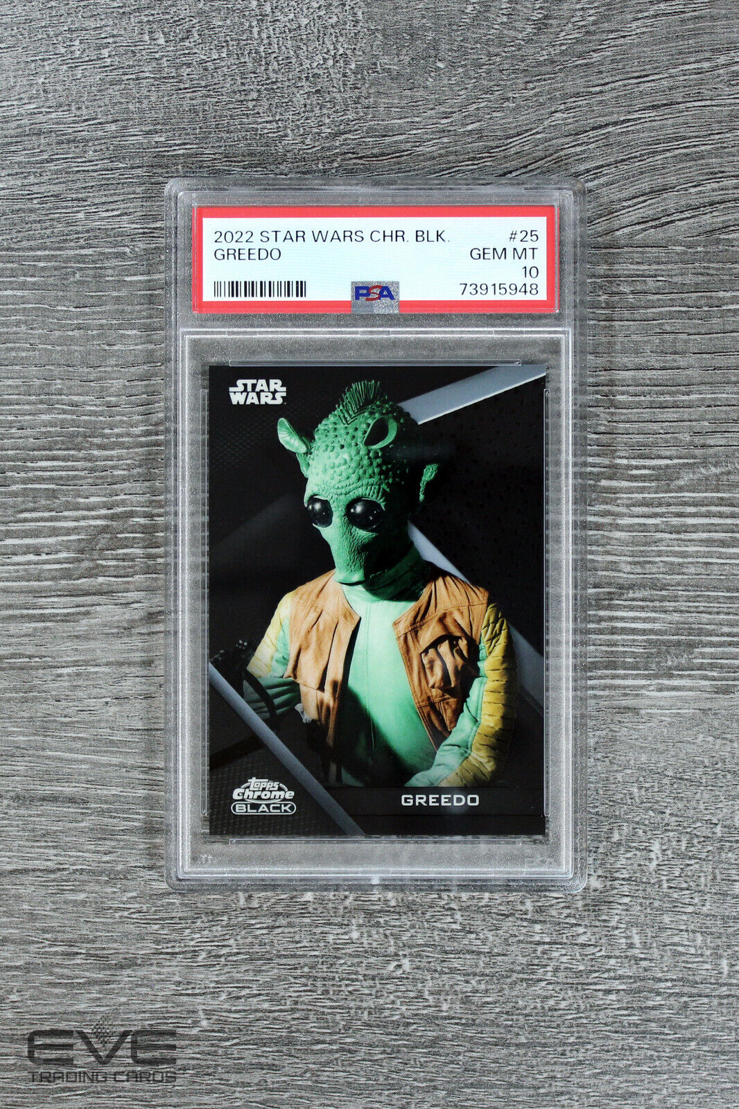 2022 Topps Star Wars Chrome Black #25 Greedo Base Card - PSA 10