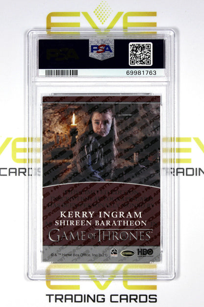 Graded Game of Thrones Auto Card - 2021 Kerry Ingram Shireen Baratheon - PSA 9