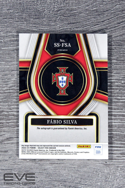 2022-23 Panini Select FIFA Soccer Card SS-FSA Fabio Silva Auto Silver Prizm NM/M