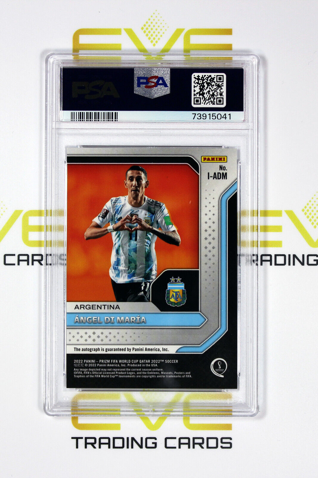 2022 Panini Prizm World Cup International Ink #I-ADM Angel Di Maria - PSA 9