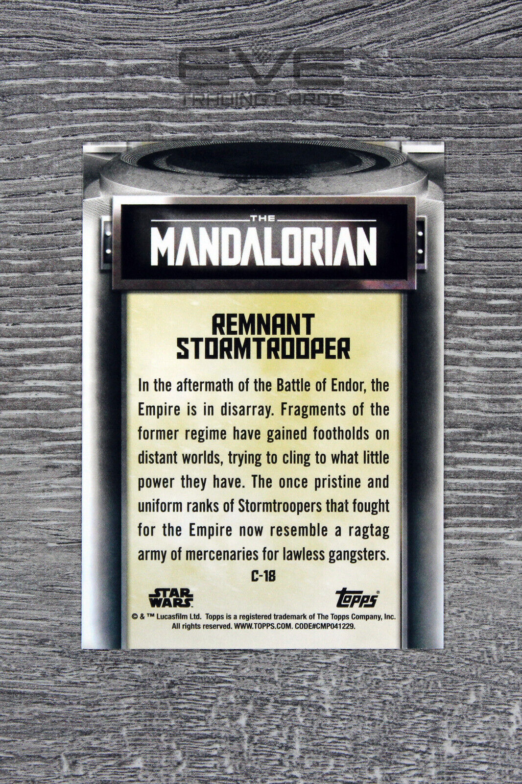 2020 Topps Star Wars The Mandalorian Characters Card #C-18 Remnant Stormtrooper