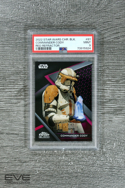 2022 Topps Star Wars Chrome Black #81 Commander Cody Red Refractor /5 - PSA 9