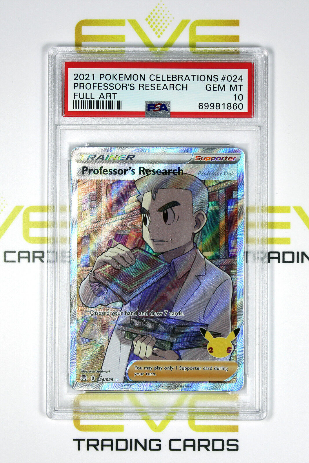 Graded Pokemon Card - #024/025 2021 Professor's Research Celebrations - PSA 10